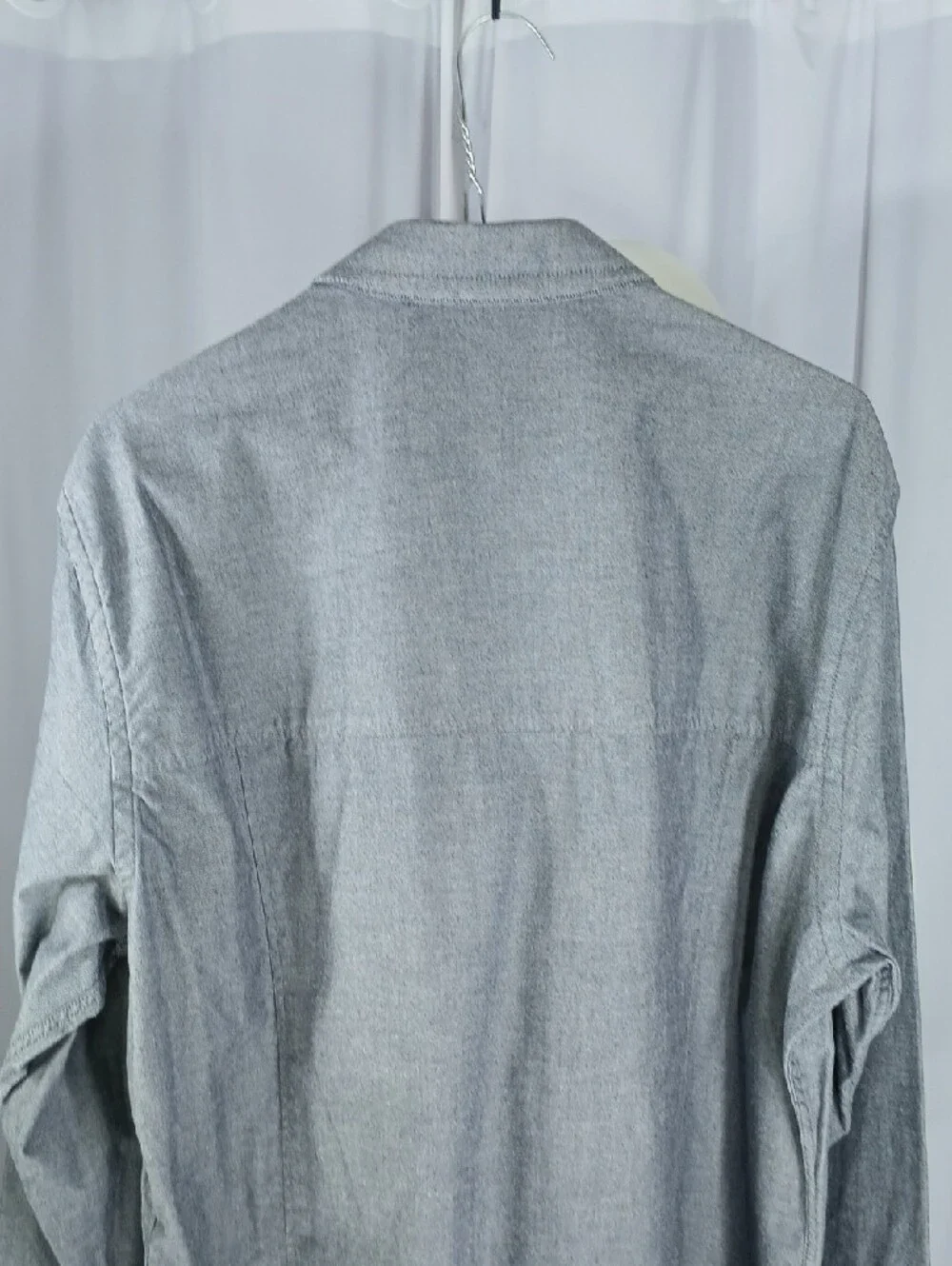 J.Lindeberg Men's Light Gray Shirt Jacket with Front Flap Pockets
